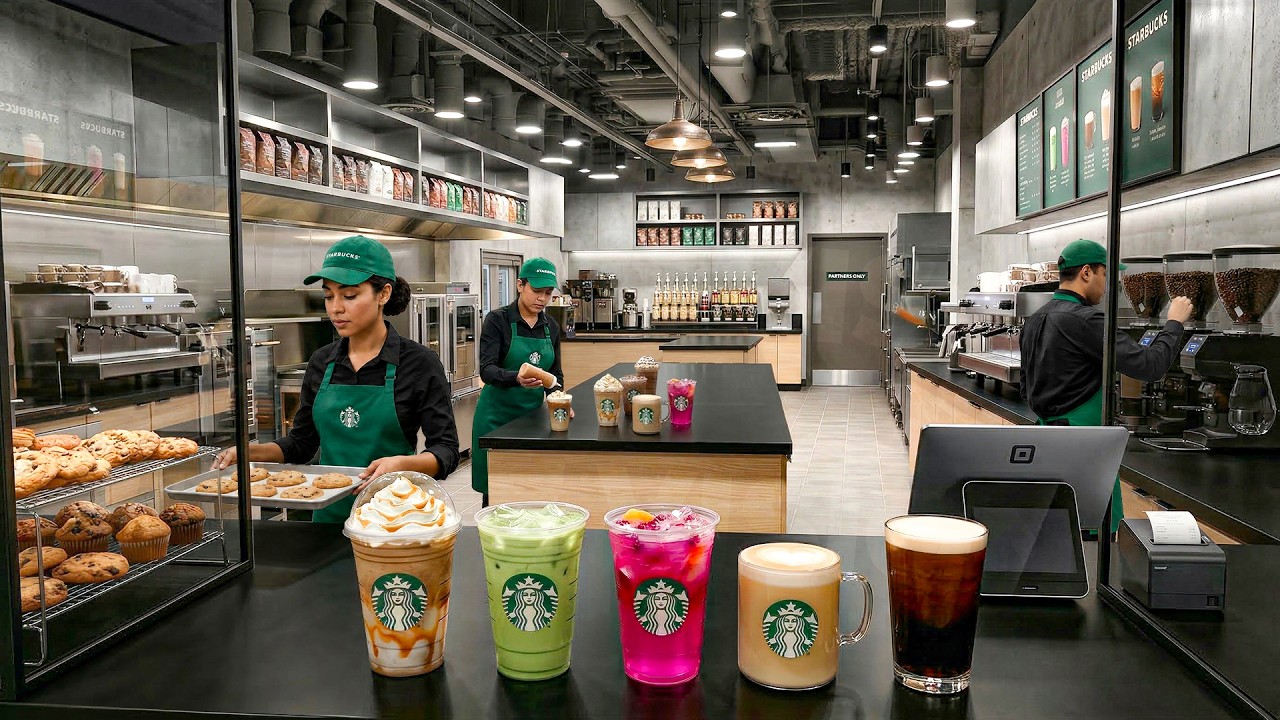 How Every  Starbucks Coffee Drink Is Made Inside Café
